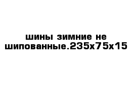 шины зимние не шипованные.235х75х15